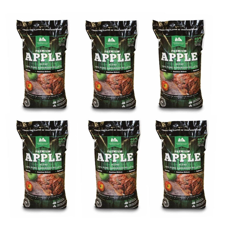 Green Mountain Grills Premium Apple Hardwood Grilling Cooking Pellets (6 Pack)