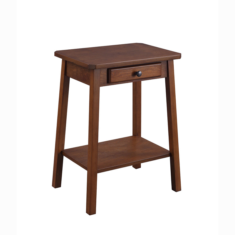 ACME Furniture 97858 Kaife Casual Wooden Accent Table w/ Storage Drawer, Walnut