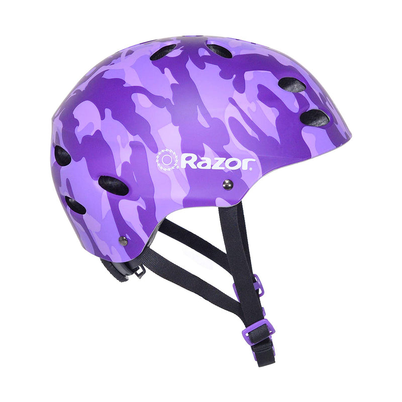 Razor 97868 V-17 Youth Safety Multi Sport Bicycle Helmet For Kids 8-14, Purple
