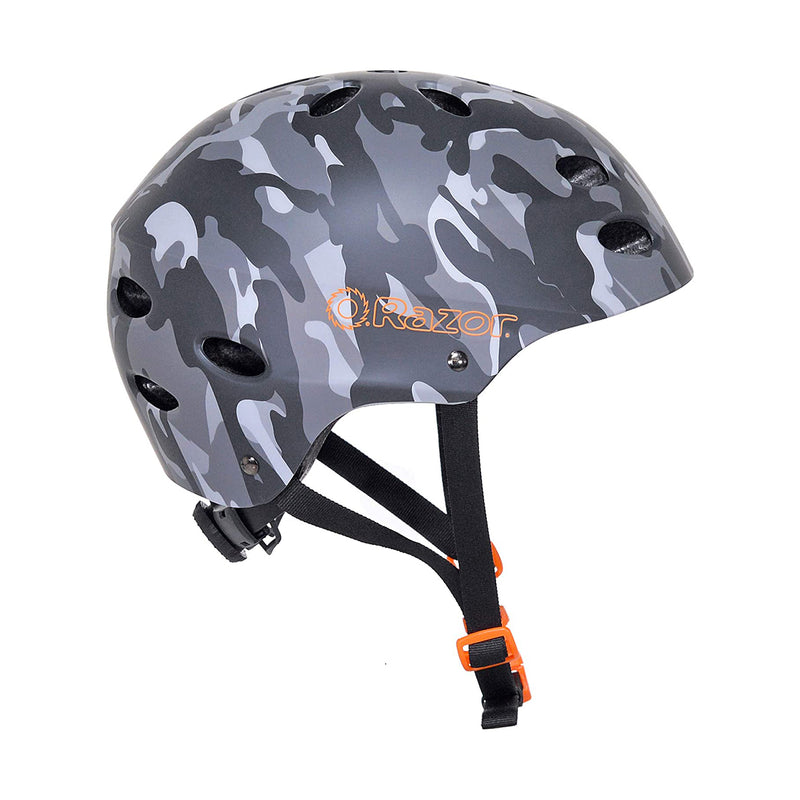 Razor 97866 V-12 Children Youth Safety Multi Sport Bicycle Helmet For Kids, Gray