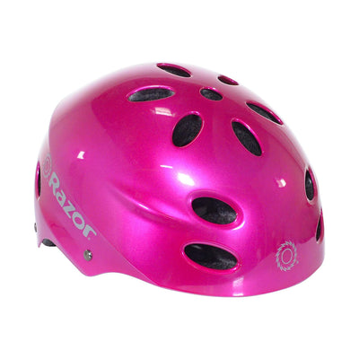 Razor 97956 V-12 Children Youth Safety Multi Sport Kids Bicycle Helmet, Pink