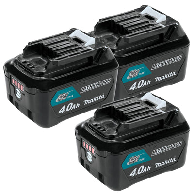 Makita BL1041B 12V Max CXT 4.0 Ah Compact Lith Ion Power Tool Battery (3 Pack)