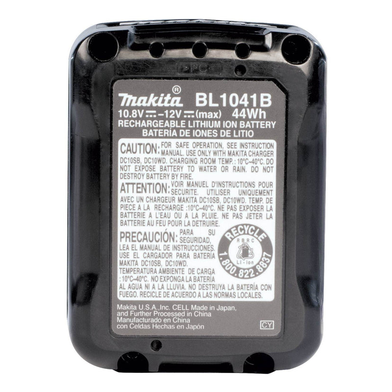 Makita BL1041B 12V Max CXT 4.0 Ah Compact Lith Ion Power Tool Battery (3 Pack)