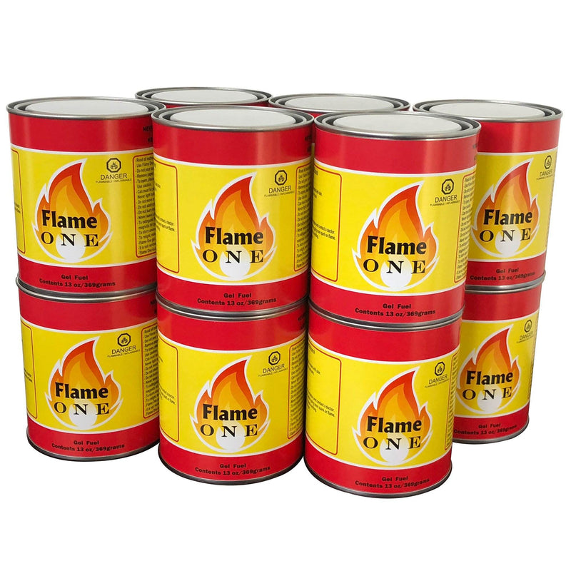 Flame One Indoor or Outdoor Premium Gel Fireplace Fuel in 13 Oz Cans (12 Pack)