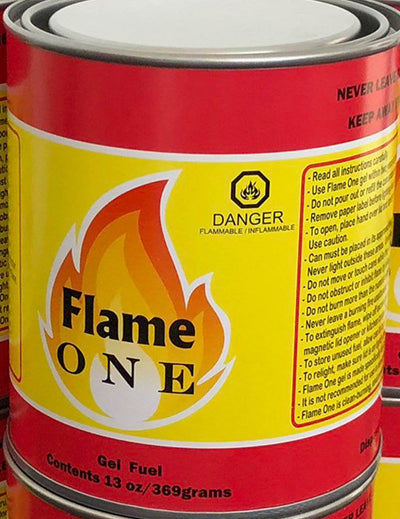Flame One Indoor or Outdoor Premium Gel Fireplace Fuel in 13 Oz Cans (12 Pack)