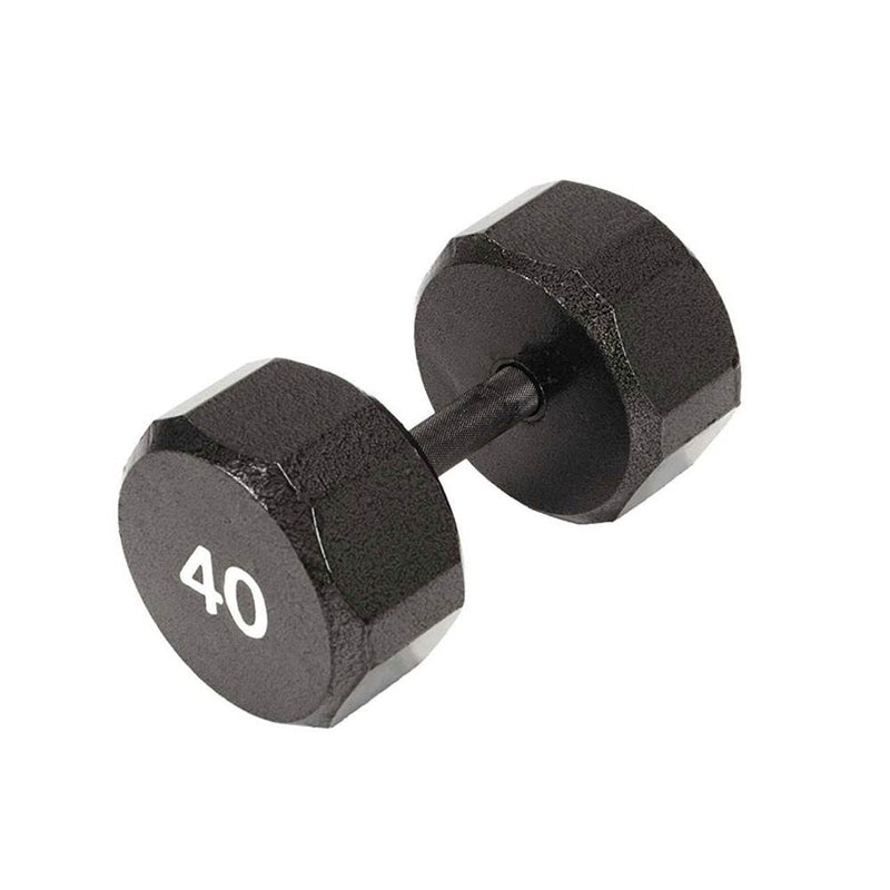 Marcy Pro TSA Hex 40 Pound Home Gym Iron Free Weight Single Dumbbell, Black (1)