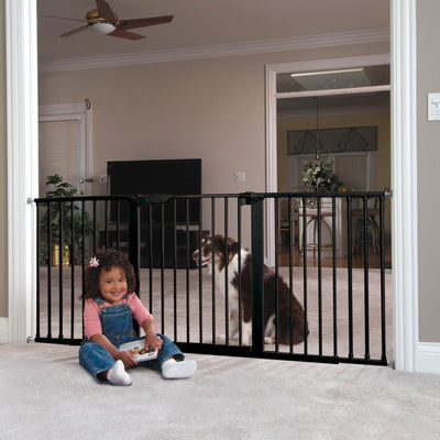 KidCo G1001 Gateway Heavy Duty Steel Baby and Kids Doorway Safety Gate, Black