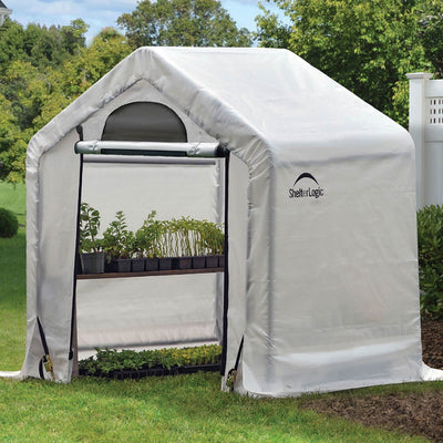 ShelterLogic 90398 3.5 x 5' Firewood & Garden Storage Canopy Tent Seasoning Shed