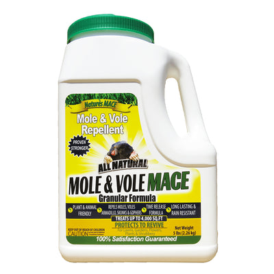 Nature's MACE 995002 Mole Repellent Granular Shaker 5 Pounds Treats 4000 Sq.Ft