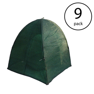 NuVue GEN II 40-Inch Synthetic Framed Winter Shrub Frost Cover, Green (9 Pack)