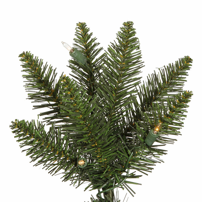 Vickerman Durham Pole Pine 7.5 Foot Slim Artificial Christmas Tree with Lights