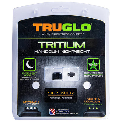 TruGlo Trit Glow in the Dark High Set Pistol Sight, Sig Sauer #8 (Open Box)