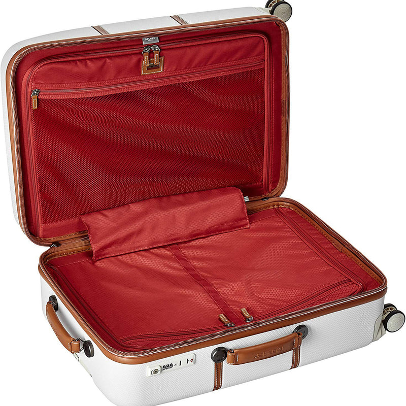 DELSEY Paris Chatelet Hard 24" Checked-Medium Spinner Suitcase, Champagne White