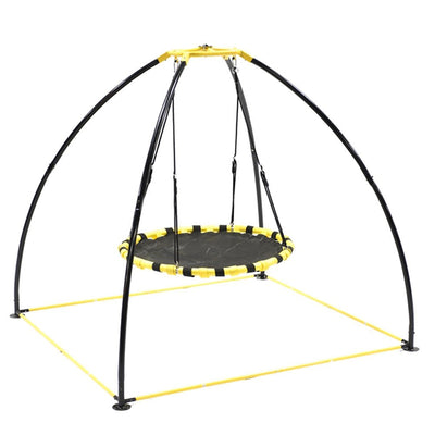 Jumpking Backyard 360 Degree Adjustable Height UFO Swing Set, Yellow (Open Box)