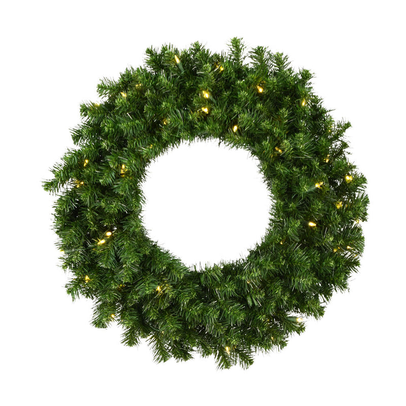 Vickerman Douglas Fir 30 Inch Artificial Pre Lit Christmas Wreath w/ LED Lights