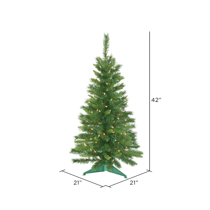 Vickerman Imperial 3.5 Foot Artificial Prelit Christmas Tree with Clear Lights