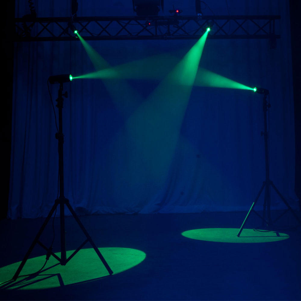 ADJ Products PIN623 DJ Party DMX 8W Quad Color LED Pin Spot Light with Remote - VMInnovations