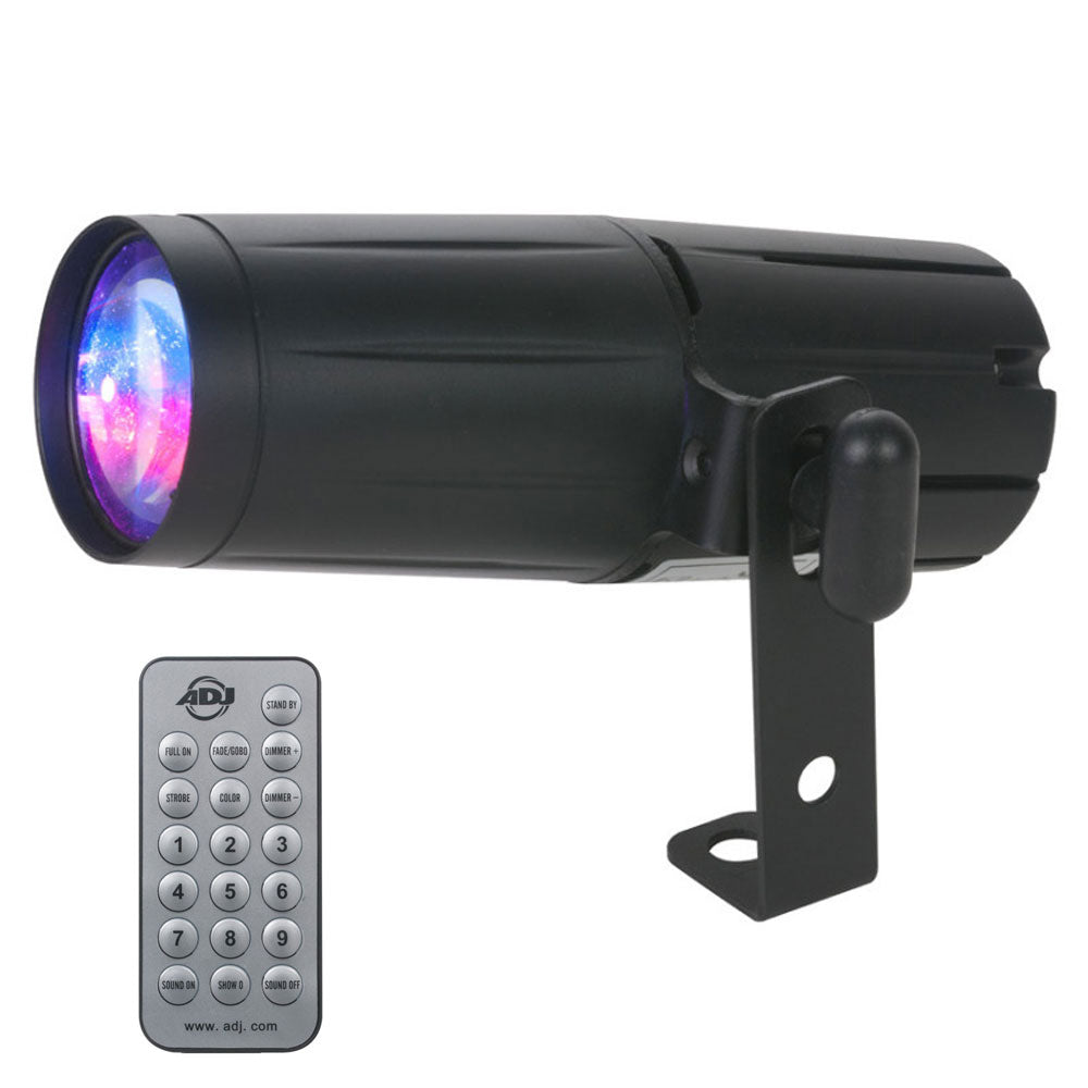 ADJ Products PIN623 DJ Party DMX 8W Quad Color LED Pin Spot Light with Remote - VMInnovations