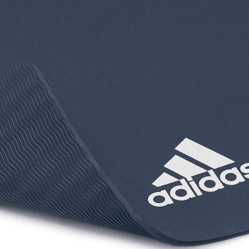 Adidas Universal Exercise Slip Resistant Fitness Yoga Mat, 8mm, Trace Blue
