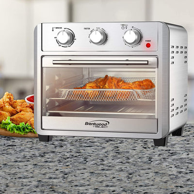 Brentwood 24 Qt Multipurpose Stainless Steel Convection Air Fryer Toaster Oven