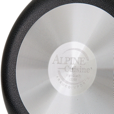 Alpine Cuisine 6 Quart Aluminum Nonstick Dutch Oven Glass Lid, Silver (Open Box)