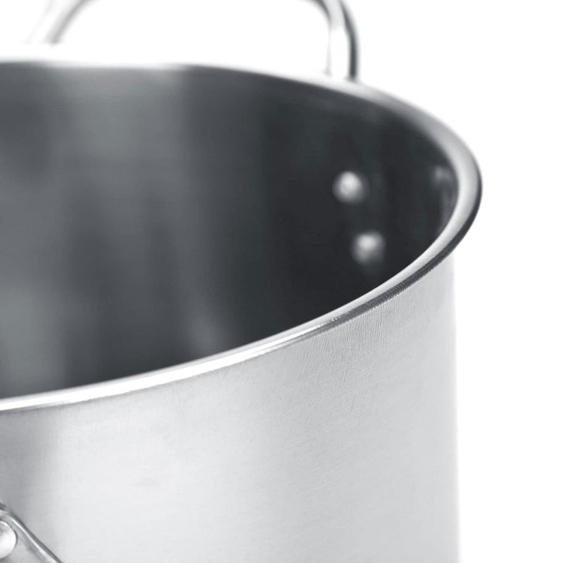 Alpine Cuisine 16.5 Quart Stock Pot with Lid and Handles, Silver (Open Box)