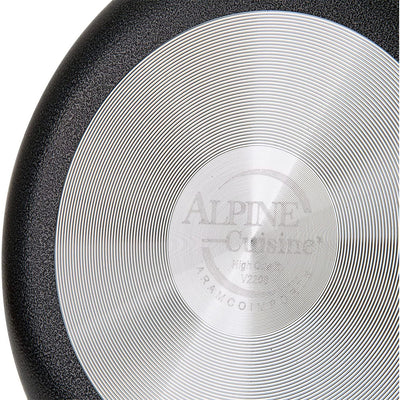 Alpine Cuisine 22 Quart Aluminum Non-Stick Dutch Oven Pot with Glass Lid, Black