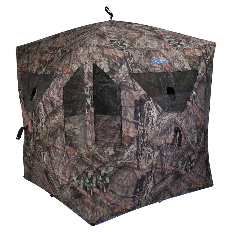 Ameristep Mossy Oak Camo Element Ground Hunting Blind Pop Up Tent (Open Box)