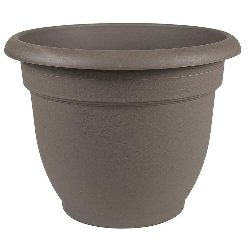Bloem Ariana 10 Inch Indoor & Outdoor Self Watering Pot, Peppercorn (4 pack)