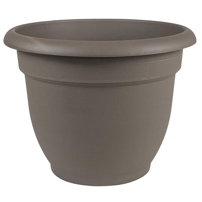 Bloem Ariana 10 Inch Indoor & Outdoor Self Watering Pot, Peppercorn (2 pack)