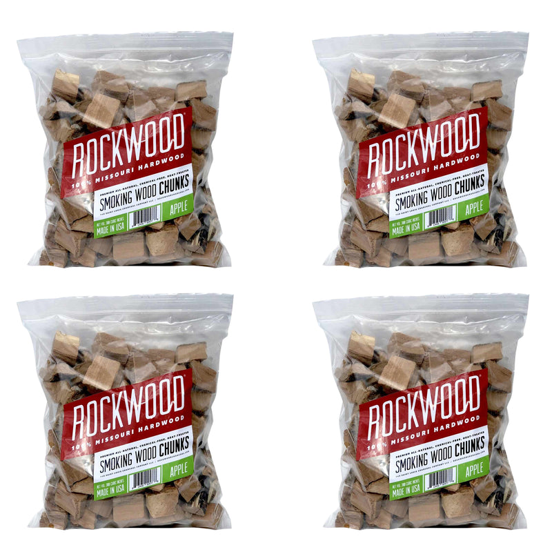 Rockwood Missouri 3-5lb Hardwood Low & Slow Smoking Wood Chunks, Apple (4 Pack)