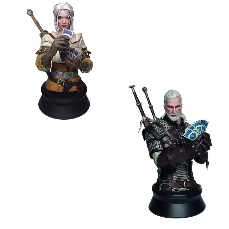 Dark Horse The Witcher 3 Ciri Playing Gwent and Geralt Playing Gwent PVC Bust
