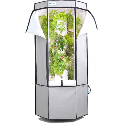 Aerospring ASGINDUS1G 27 Plant Indoor Vertical Hydroponic Growing System, Gray