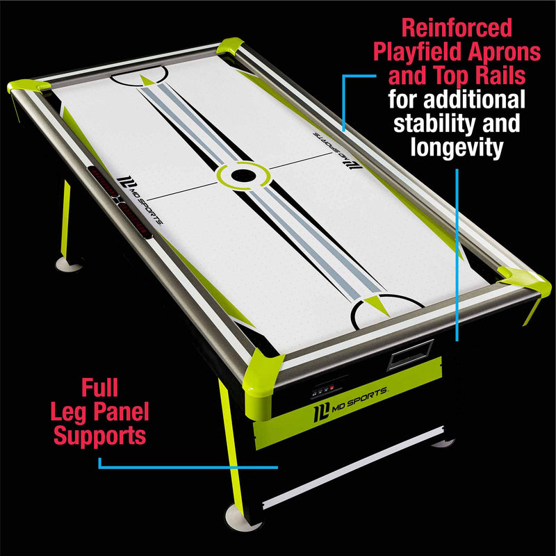 MD Sports 80x42 In Air Hockey Table w Electronic Scorer (Certified Refurbished)
