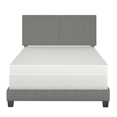 Boyd Sleep Montana Upholstered Queen Bed Frame Foundation and Headboard, Grey