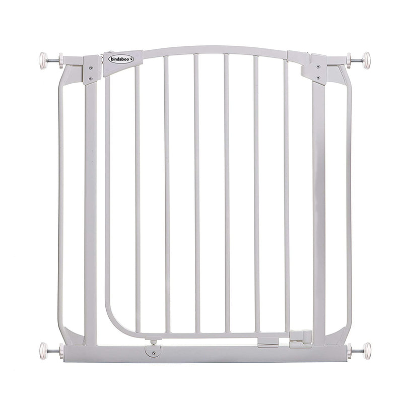 Bindaboo B1101 28 to 32 In Expanding Swing Close Baby and Pet Safety Gate, White