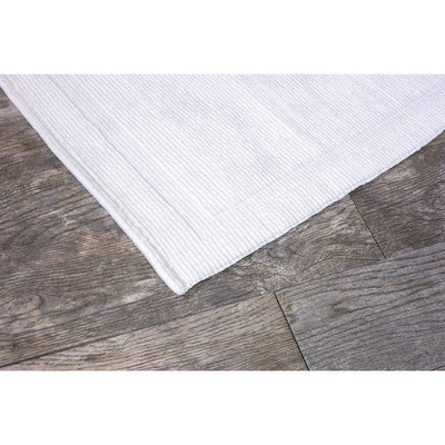 Grund Charleston Series 34 x 21 In Bath Mat w/ 100 Percent Organic Cotton, White