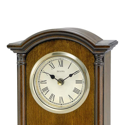 Bulova Clocks B7466 Dalton Chiming Pendulum Wooden Table Clock, Walnut Finish