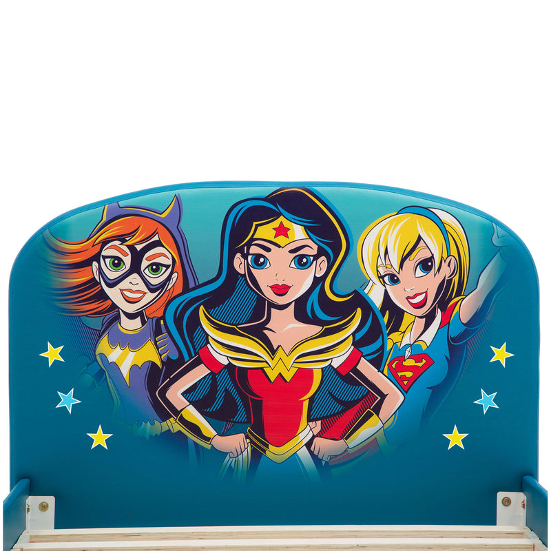 Delta Children DC Comics Super Hero Girls Upholstered Colorful Kids Twin Bed