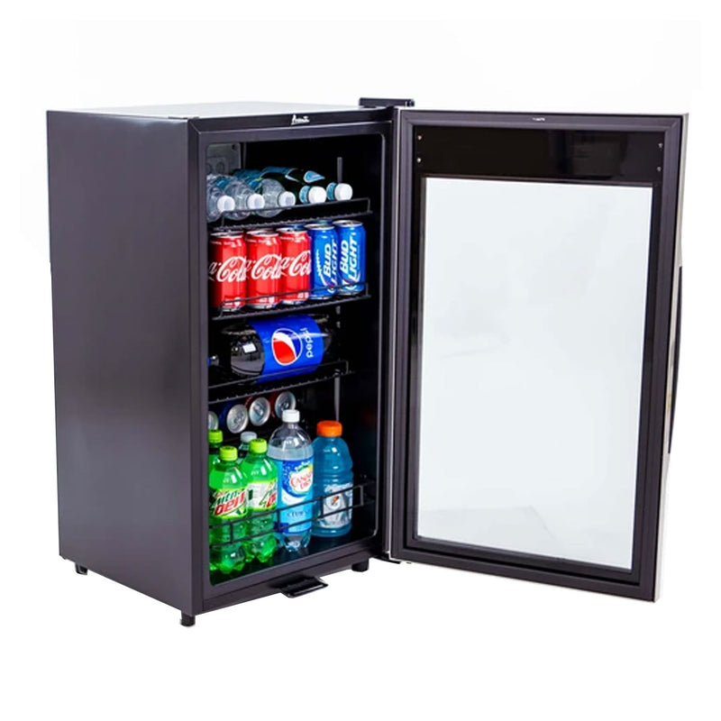 Avanti 3 Cubic Ft 108 Can Capacity 4 Shelf Lockable Beverage Refrigerator Cooler