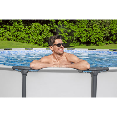 Bestway Steel Pro MAX 18'x48" Round Above Ground Swimming Pool with Pump & Cover