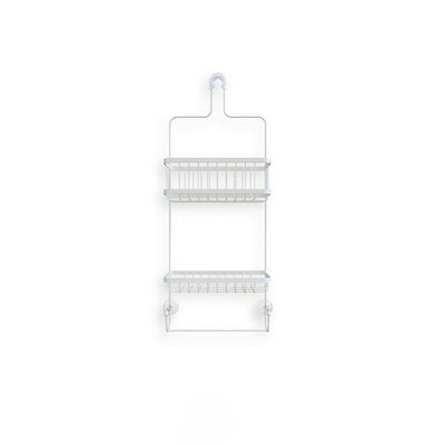Better Living Products ASTRA 2 Tier Steel Shower Organizer with Hooks (Used)
