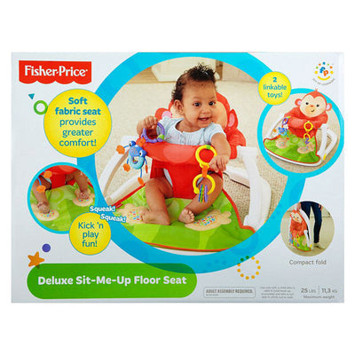Fisher-Price Deluxe Sit Me Up Monkey Floor Baby Activity Play Seat with Toys