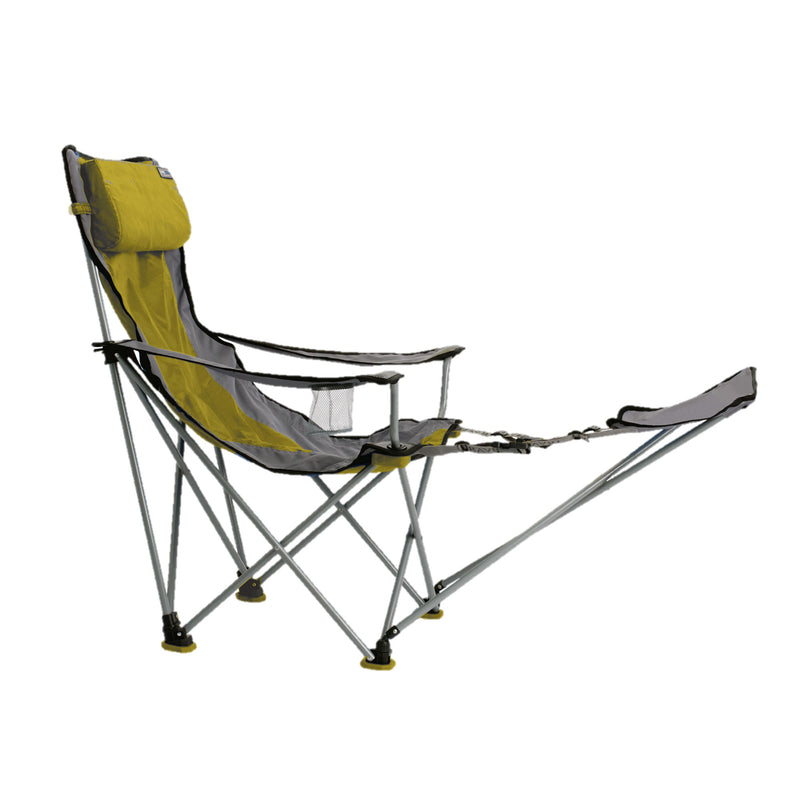 TravelChair Big Bubba Portable Outdoor Folding Camp Chair Seat & Footrest, Green