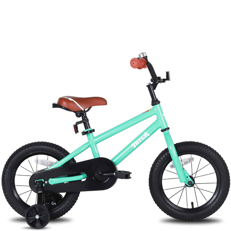Joystar Totem 14 Inch Toddler Bicycle w/ Training Wheels, Ages 3-5, Mint Green