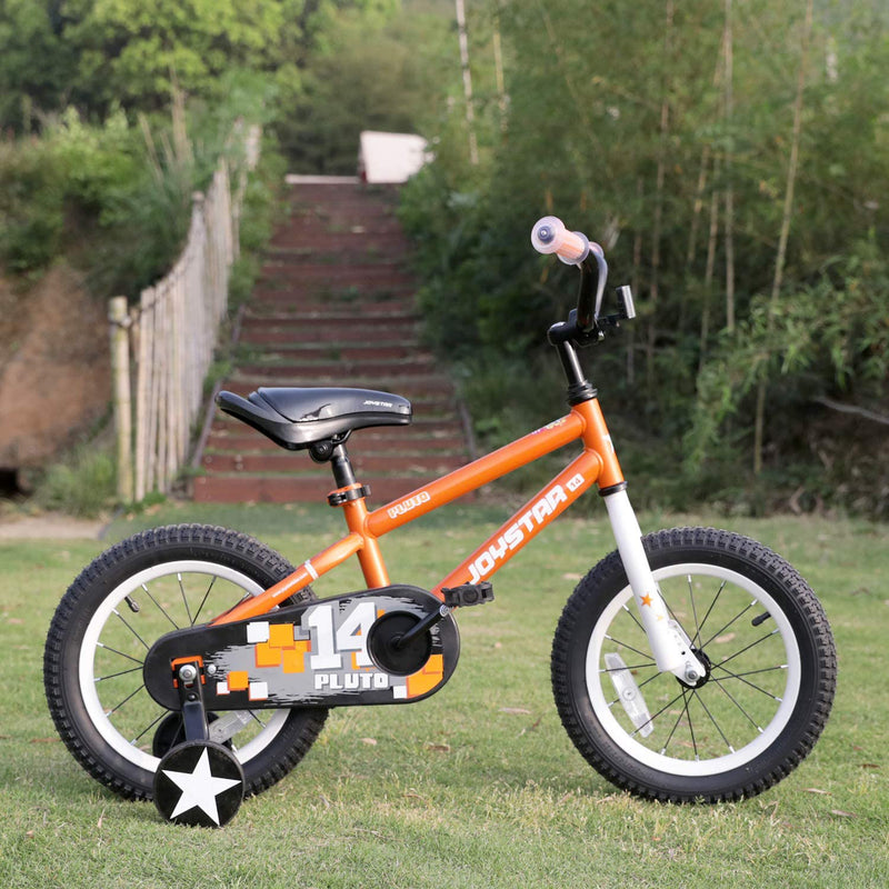Joystar Pluto 16 Inch Ages 4 to 7 Kids Pedal Bike with Training Wheels, Orange