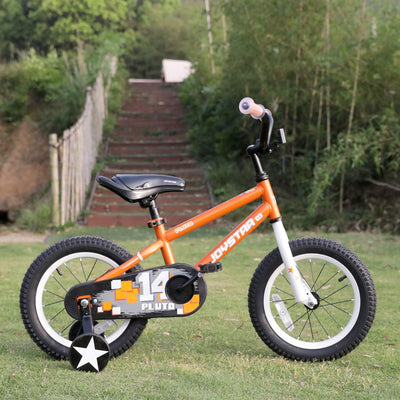Joystar Pluto 12 Inch Ages 2 to 4 Kids Pedal Bike with Training Wheels, Orange