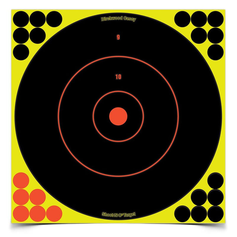 Birchwood Casey Shoot-N-C 12" Shooting Bullseye Target w/Repair Paster, 100 Pack