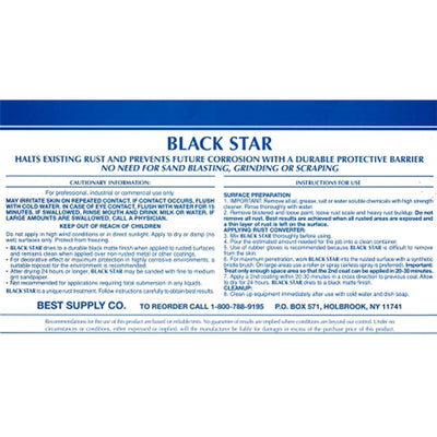 Black Star 1x1 Liquid Rust Converter and Primer for Steel, 1 Gallon (6 Pack)