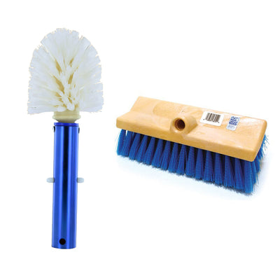 Blue Devil Pool Corner and Step Brush and Dual Surface Deck and Acid Brush